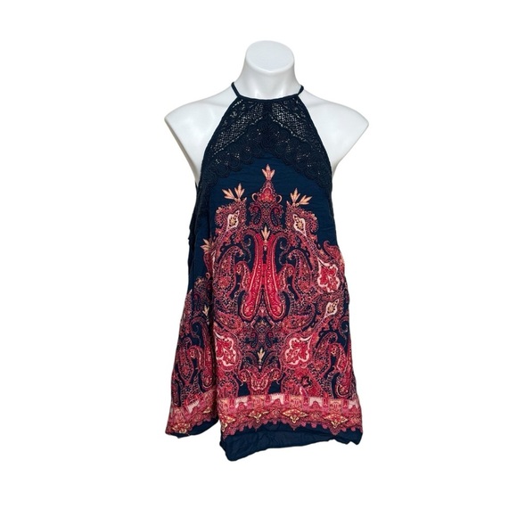 Free People Intimately Free Shea Printed Halter Mini A-Line Dress Size small - Picture 4 of 7